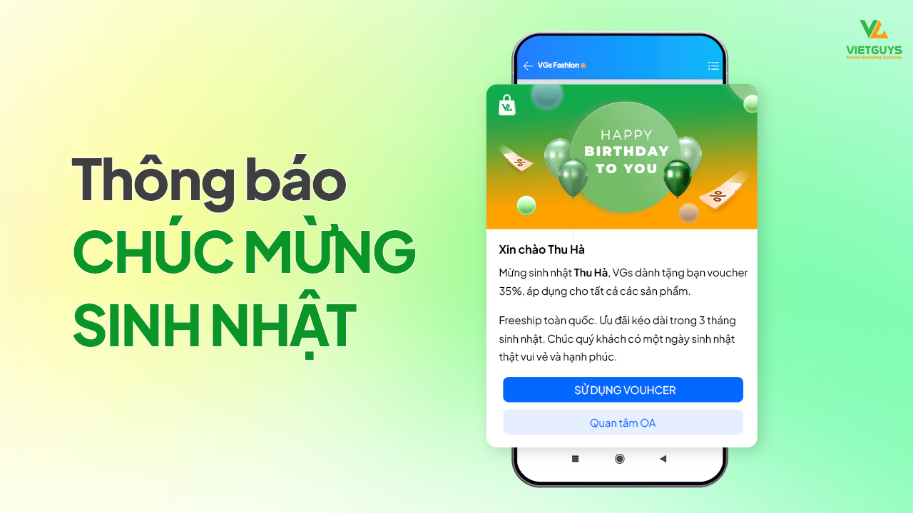 ZNS chúc mừng sinh nhật.